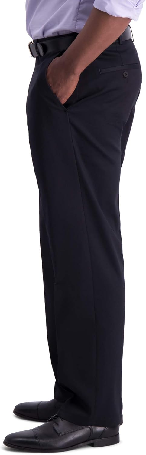 Haggar Men's Big-Tall Premium No Iron Classic Fit Expandable Waist Plain Front Pant at  Men’s Clothing store