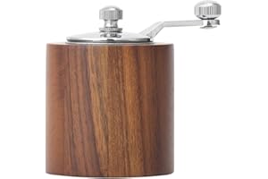 Manual Wooden Salt and Pepper Grinder with Adjustable Coarseness for Grinding Fresh Spices Like Sesame, Sichuan Pepper, and C