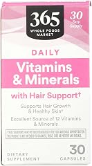 365 by Whole Foods Market Daily Vitamins & Minerals with Hair Support, 30 CT