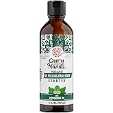 GuruNanda Starter Pulling Oil Mouthwash for Natural Teeth Whitening, Coconut and Peppermint Oil for Fresh Breath & Happy Gums