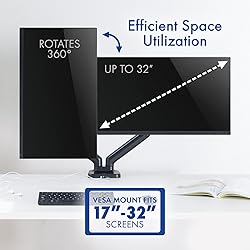 Stellar Mounts Dual Spring LCD Monitor Arms with