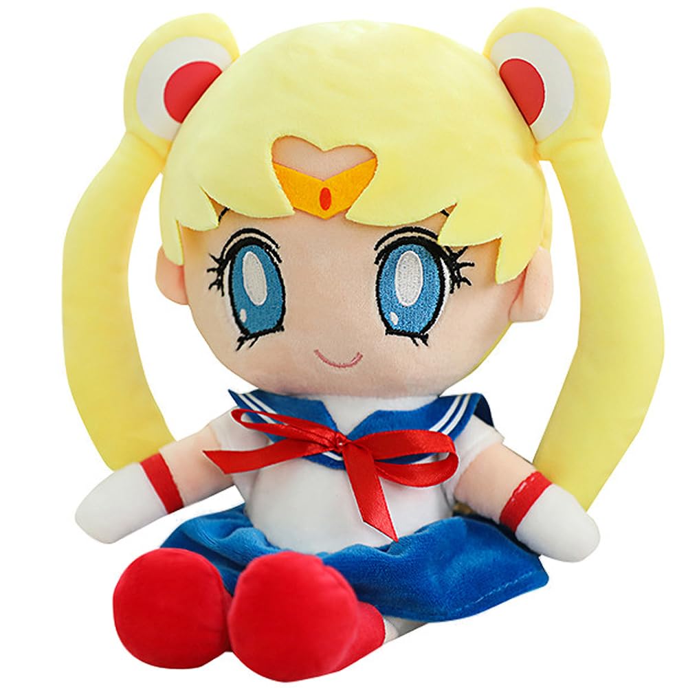 Sailormoon Plush Toy, Sailormoon Plush Stuffed Doll Plush Figure Soft Plush Toys Cute Plush Doll Cartoon Plush Toy for Kids Birthday Party Gifts Role Play Graduation and Home Decorations ( 25CM)