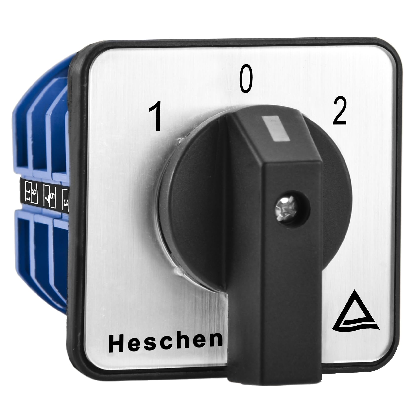 Heschen Universal Rotary Cam Selector Changeover Switch, SZW26-63/D303.3, 660V 63A, ON-OFF-ON 3 Position, 3 Phase 12 Terminals, Suitable For Manually Switching AC Circuits