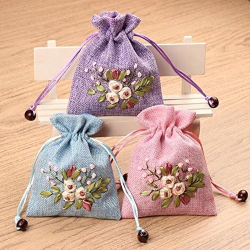 Corcio MB-01 Embroidery Silk Brocade Cotton Sachet Drawstring Party Wedding Candy Earrings Jewelry Bags Wedding Party Bag Gift Bags 2pcs/set(XB-01)