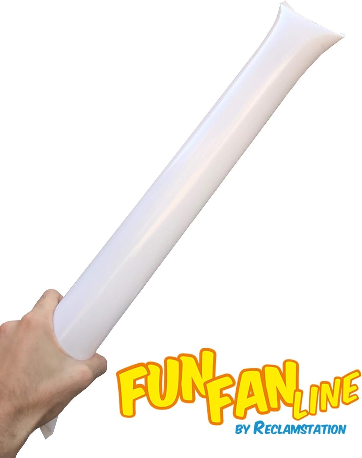 FUN FAN LINE - Pack 500 works of Reusable Inflatable Clapping Sticks, White, Normal - Image 4
