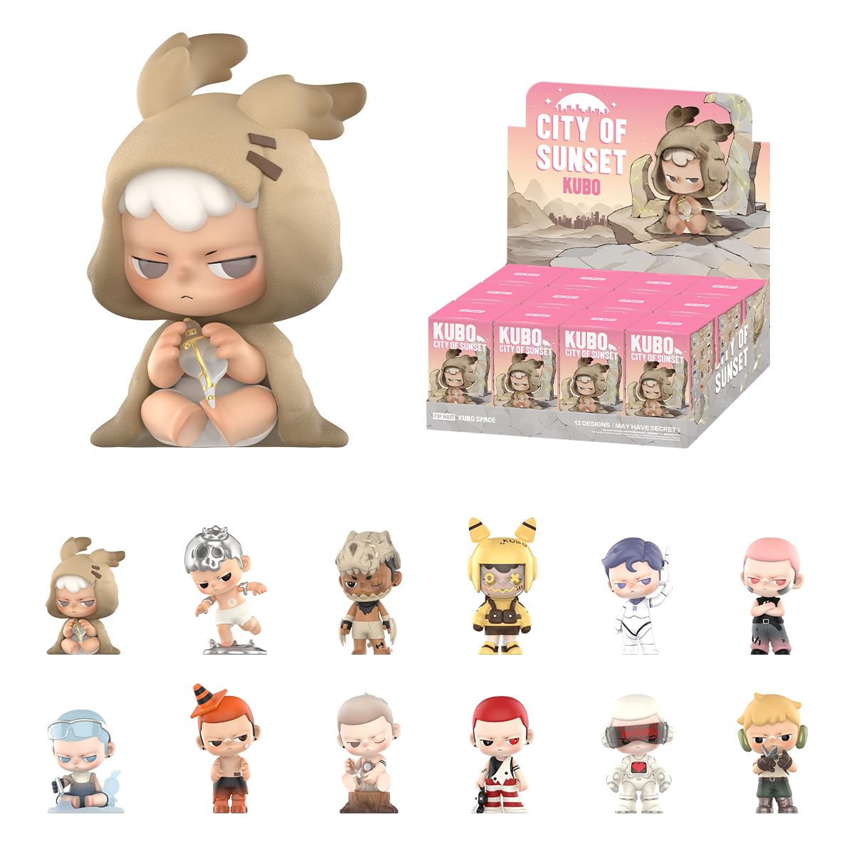 POP MART KUBO City of Sunset Series Figures Whole Set Articulated Character Premium Design Gifts for Women Fan-Favorite Collectible Art Toy Figure