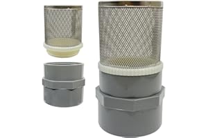 Cotonlake 2 inch Stainless Steel Filter Cover Connected to 2 inch/DN50 Grey PVC Filter Water Pipe, Suction Strainers Used to Remove Debris and Reduce Solid Entry（1pcs）