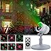 Christmas Lights, Automatically Outdoor Star Waterproof Shower Landscape Projector Magic Light with Remote Control 5 Patterns Red and Green Lighting for Xmas,Holiday Decoration