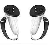 AMVR Controller Grips Compatible with Meta/Oculus Quest 3S/Quest 3, Silicone Accessories Non-Slip Handle Cover, Adjustable So