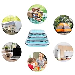 VIGIND Set of 4 Collapsible Foldable Silicone Food