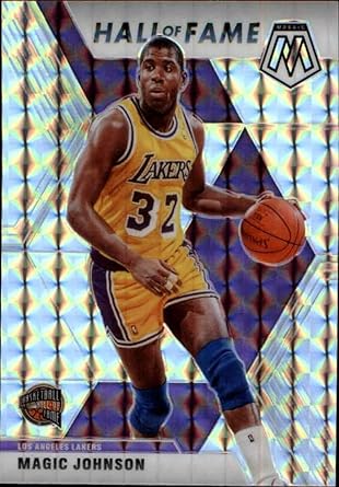 Amazon Com 19 Panini Mosaic Mosaic Parallel 291 Magic Johnson Los Angeles Lakers Nba Basketball Trading Card Collectibles Fine Art