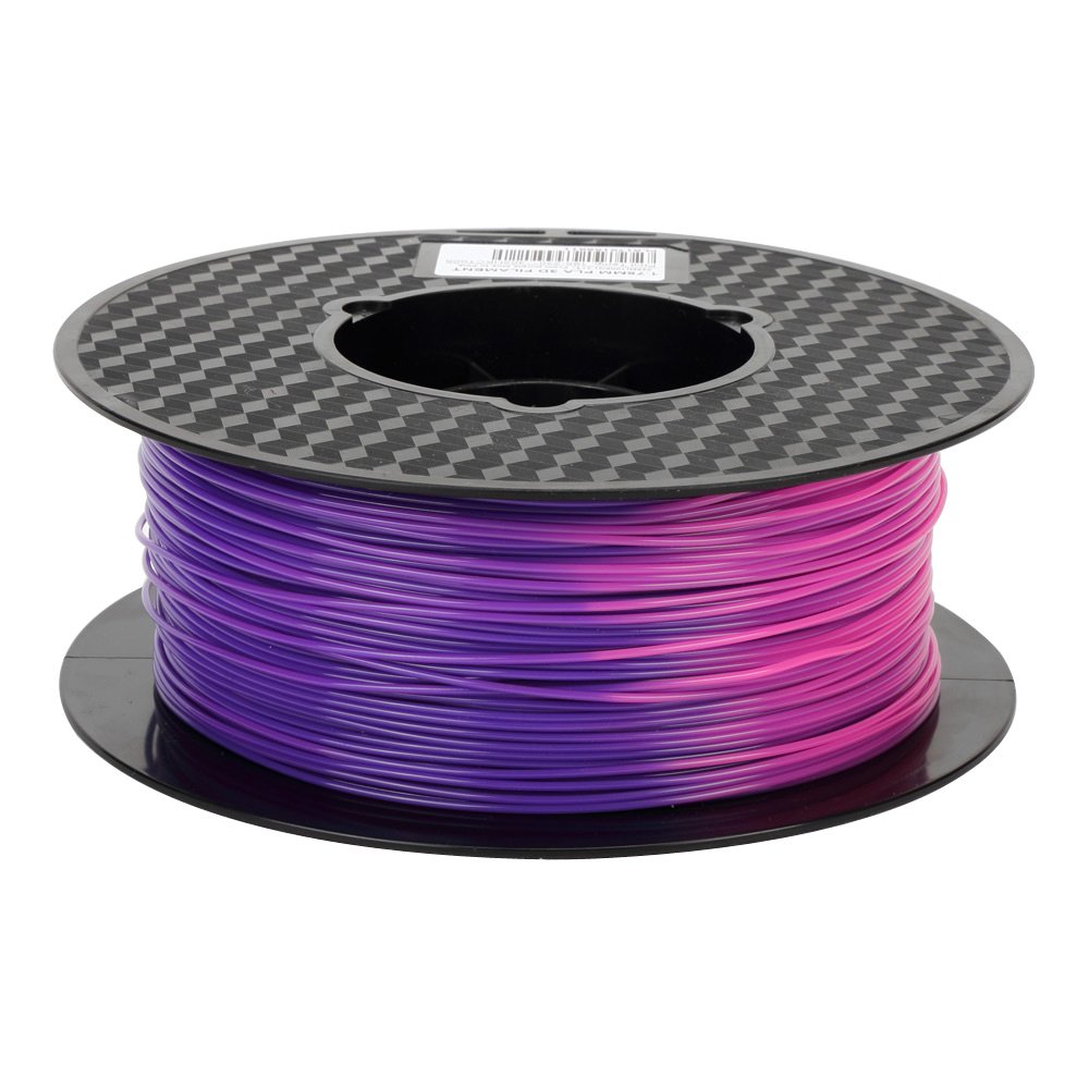 CC3D Temperature Colour Change PLA Filament Purple Blue to Pink 1.75 mm 1KG 3D Printer Filament Temp Colour Changing with Temperature PLA 3D Printing Material Heat Sensitive Thermochromic Filament