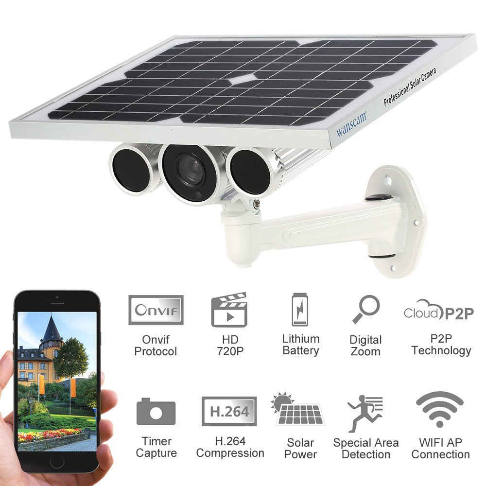 Mobilefdl Wanscam Wireless Wifi Solar Battery Power Bullet Ip
