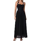 Parthea Halter Neck Corset Maxi Dress Elegant Backless Long Dress for Women Wedding Guest Party Evening Gowns