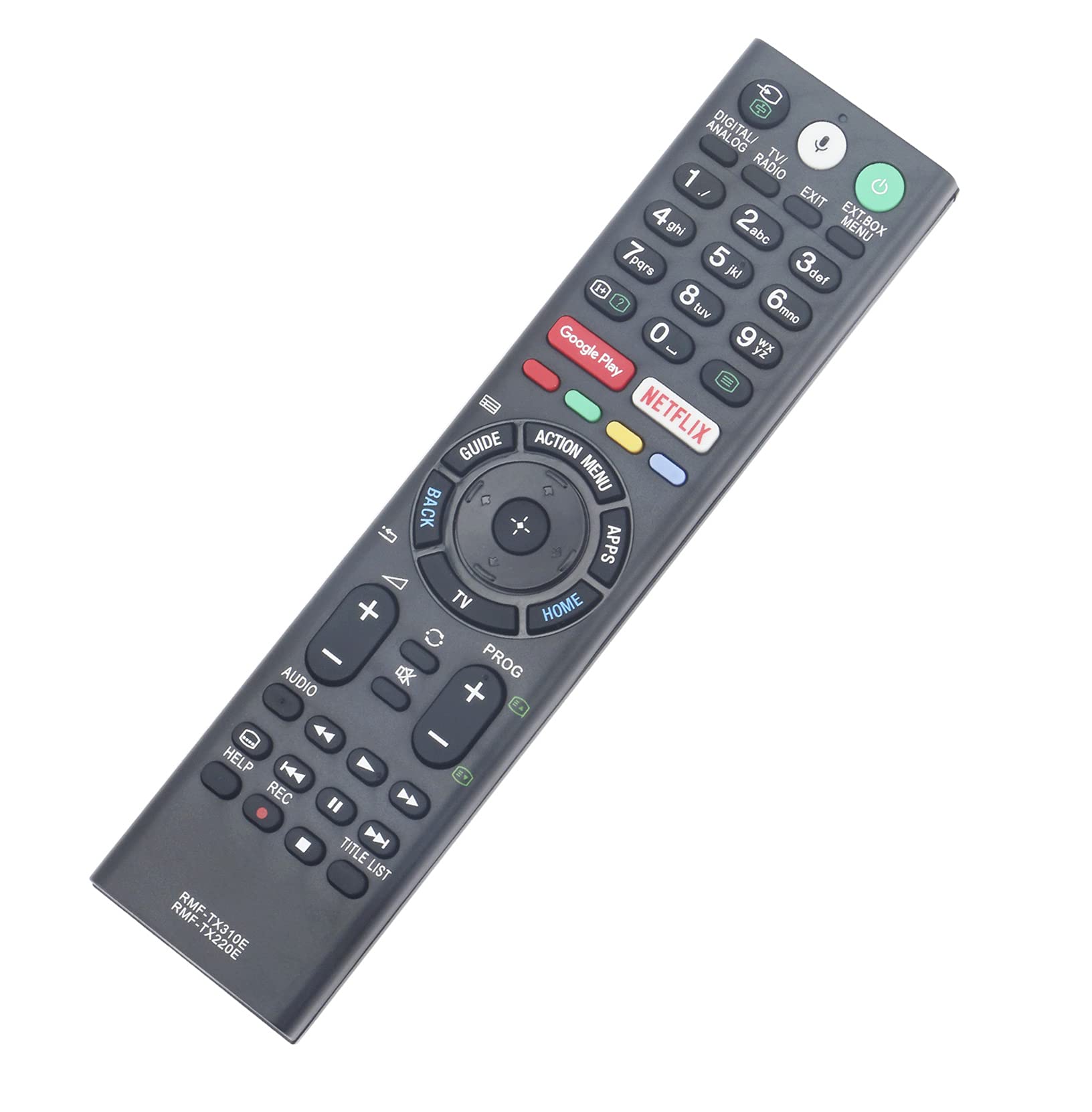 AULCMEET RMF-TX310E RMF-TX220E Voice Replace Remote Control fit for Sony TV KD-43XF8588 KD-43XE8396 FW-43XE8001 KD-49XE8396 KD-49XF8596 KD-55XF7596 KD-65XF8577 KD-55XF8577 KD-60XF8305 KD-85XF8596