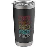 Retro Vintage FRED Stainless Steel Insulated Tumbler