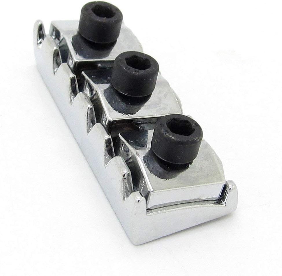 Pxyelec 1X Chrome 42mm Electric Guitar Locking Nut for Floyd Rose Tremolo Bridge, silver - Image 5