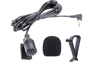 NowTH 3.5mm Microphone HD Voice Assembly Car Radio Mic Replacement for Kenwood Boss JVC Sony Jensen Alpine for Car Vehicle Head Unit Enabled Stereo DVD GPS (9.85 Feet Cable)