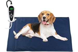 RIOGOO Pet Heating Pad, Electric Heating Pad for Dogs and Cats Indoor Warming Mat with Auto Power Off (X-Large:28" x 18")