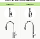 DAYONE Chrome Pull Out Kitchen Tap Swan Neck SUS304 1 Hole 360° Swivel view 2