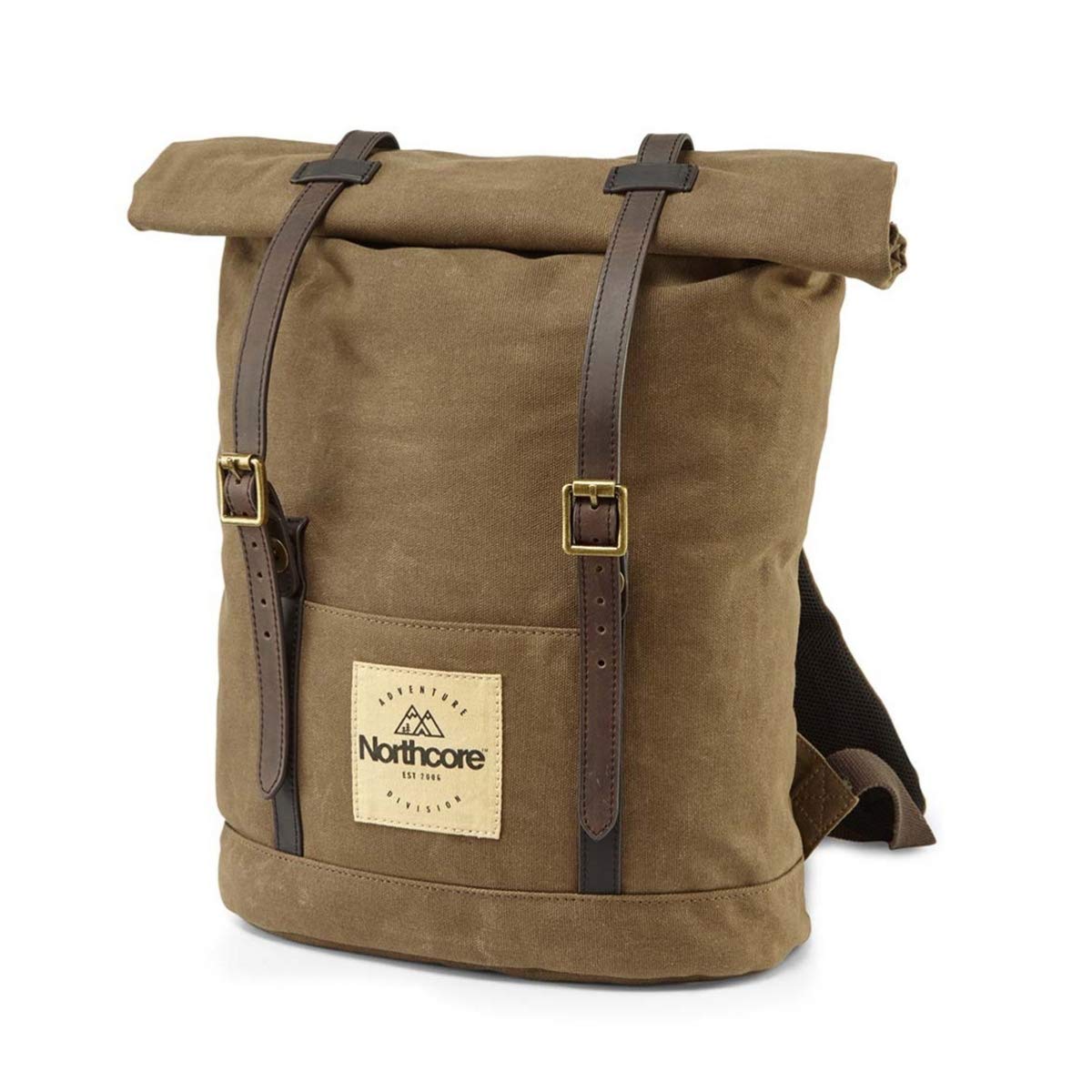 Northcore Surfing and Watersports Accessories - Waxed Canvas Back Pack Rucksack Bag - Chocolate - Breathable