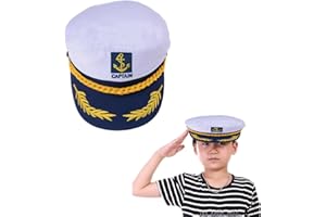 Welecom Sailor Captain Hats Golden Embroidery Boat Ship Sailor Hats Adjustable Navy Hats Colorful Yacht Sailors Hat Sea Caps
