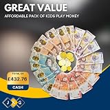 JKG Play Money UK Pounds Pretend Notes Coins for Kids - Educational Toy view 2