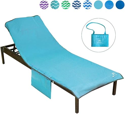 Amazon Com Runpilot Lounge Chair Cover Beach Towel With Pillow