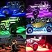 TJX-Inc RGB LED Rock Lights Bluetooth Multicolor Neon LED Light Kit for Jeep Off Road Truck Car ATV SUV Vehicle Boat Underbody Glow Trail Rig Neon Lights Waterproof (8 POD)thumb 2
