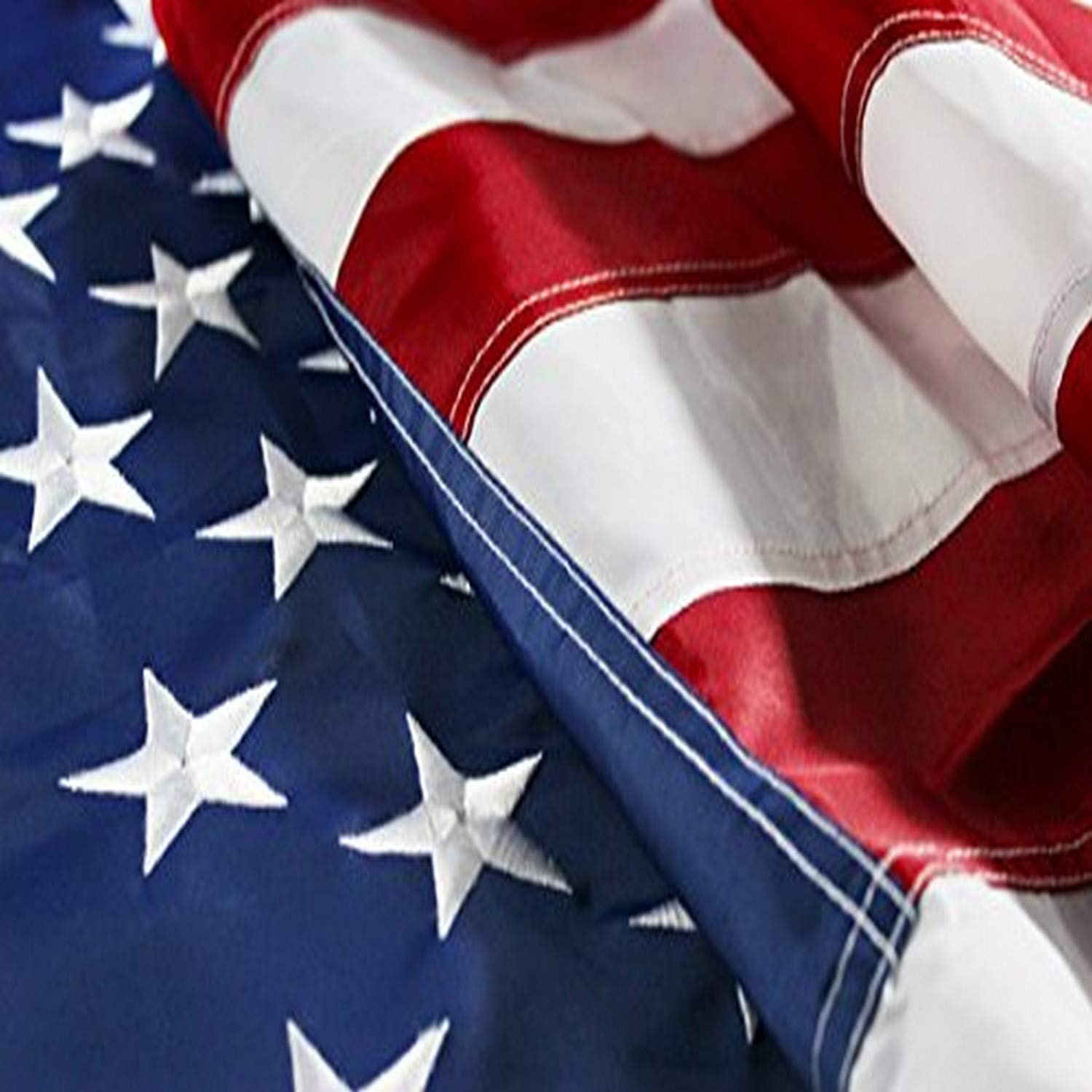 Quality Standard Flags Nylon Embroidered USA Flag, 4 by 6'