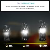 Jsdoin 2 Pack LED Camping Lantern Portable Battery Operated Foldable Hook view 3