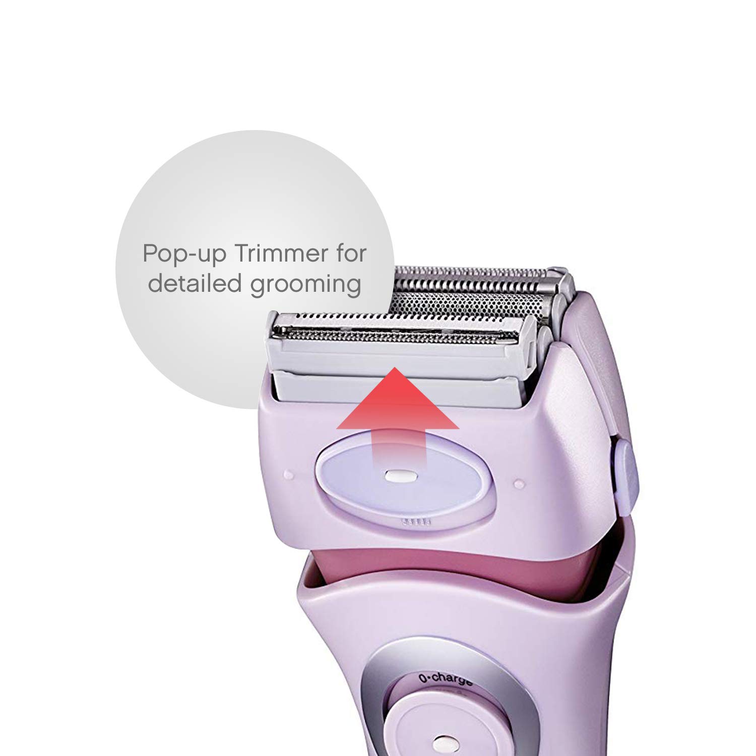Panasonic Electric Shaver for Women, Cordless 4 Blade Razor, Close Curves, Bikini Attachment