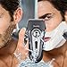 Geemo Electric Shaver Razor Men's Foil Shaver Rechargeable Waterproof Beard Trimmer, Silver
