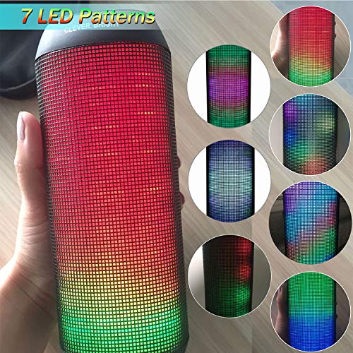 Portable-Wireless-Bluetooth-Speakers-7-LED-Lights-Patterns-Wireless-Speaker-V41-HD-Bass-Powerful-Sound-Built-in-Microphone-HandsFree-Audio-Auxiliary-Home-Outdoor-Rechargeable-Bluetooth-Speaker