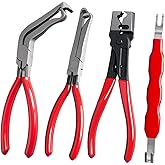 4 Pieces Electrical Disconnect Pliers for Cars, Automotive Electrical Plug Connector Disconnect Tool and Connector Separator and Hose Clamp Pliers