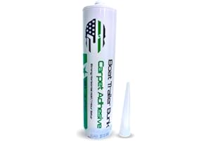 RENEWED WARRIORS Boat Trailer Bunk Carpet Adhesive Glue (Single Tube Only) - Adheres Boat Bunk Carpet to Boards Quickly with Little Mess & No Fuss - Patented Specially Designed to Use on Trailer Boards