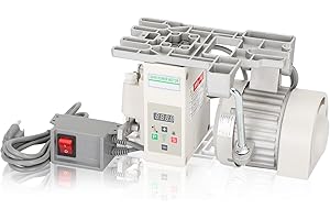 LONSGE Servo Motor Sewing Machine, Industrial Sewing Machine Servo Motor, AC110V, 750W, 1HP, Speed 200RPM to 6000RPM, Brushless Servo Motor with Controller and Foot Switch, Run CW and CCW, Silent