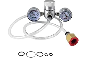 JEEJINYAN Whipped Cream Charger Pressure Regulator Valve, for 0.95L/580G Tank, for Pressure Regulator Tank & Hose Line on Dis