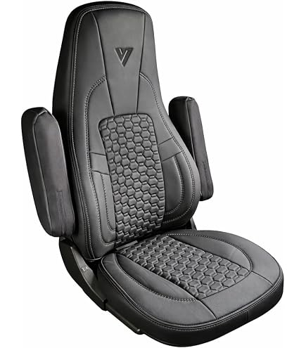 Funda De Volante De Cuero Negro Con Costura Doble Para Volvo Truck VNL 730