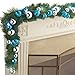 Pre-Lit Blue And Silver Ornament Ball Garland