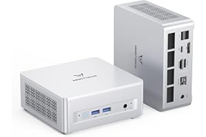 MINISFORUM UM880 Plus Mini PC AMD Ryzen 7 8845HS(8C/16T, up to 5.1GHz), 32GB DDR5 1TB PCIe4.0 SSD, HDMI+DP+USB4 Triple Outputs, OCuLink Port, 2.5G LAN, 5x USB Port, Radeon 780M Graphics Micro Computer