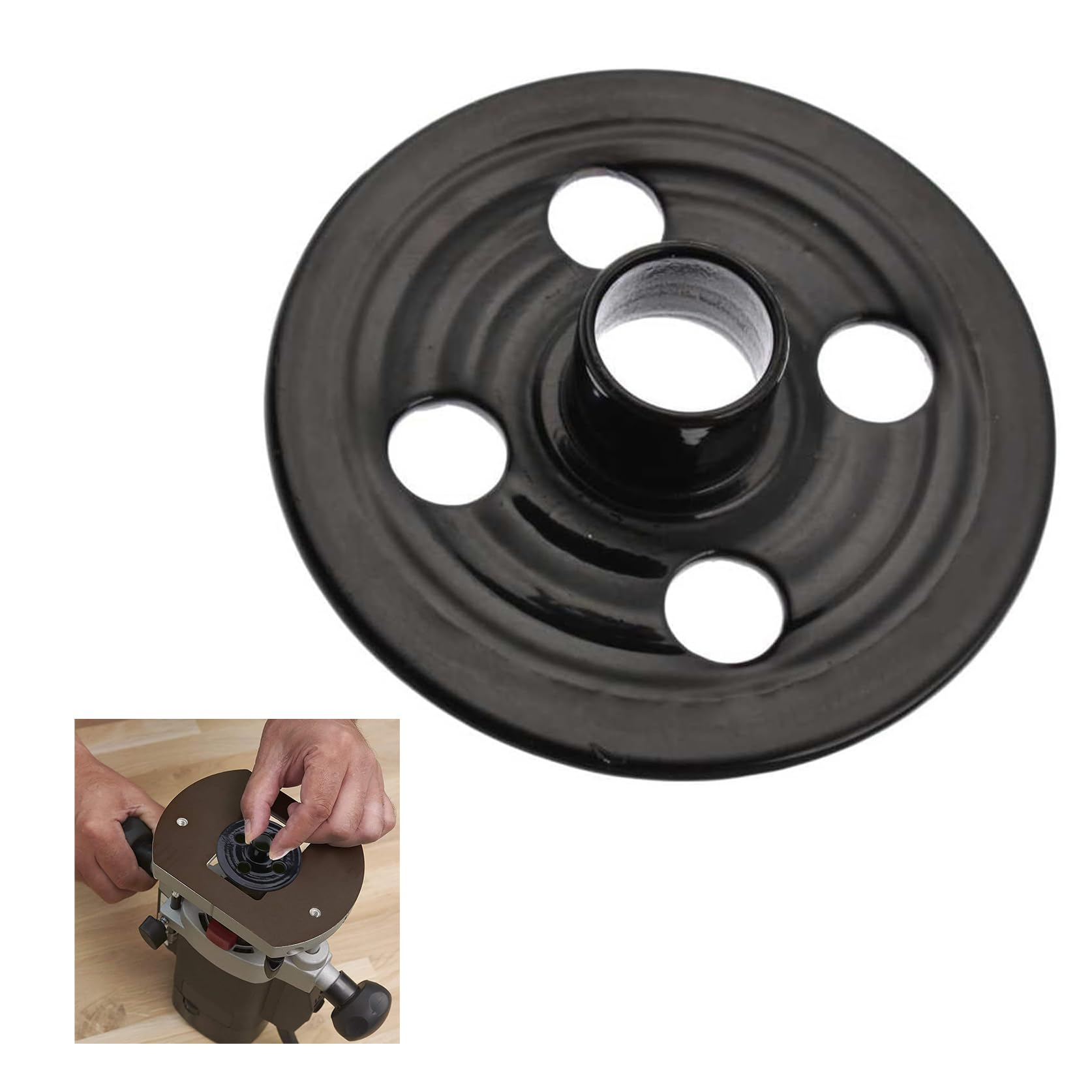 Black Template Guide Bush 344364-5 for Makita Routers 3612C 3612BR 3620 RP0900 RP1801 RP2301 DRT50,Router Template Guide Bush, Template Guide Bush for Precision Routing