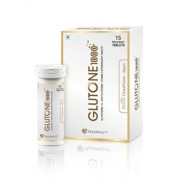 Glutone L-Glutathione 1000mg With Vitamin C 60 mg Effervescent tablets for skin lightening