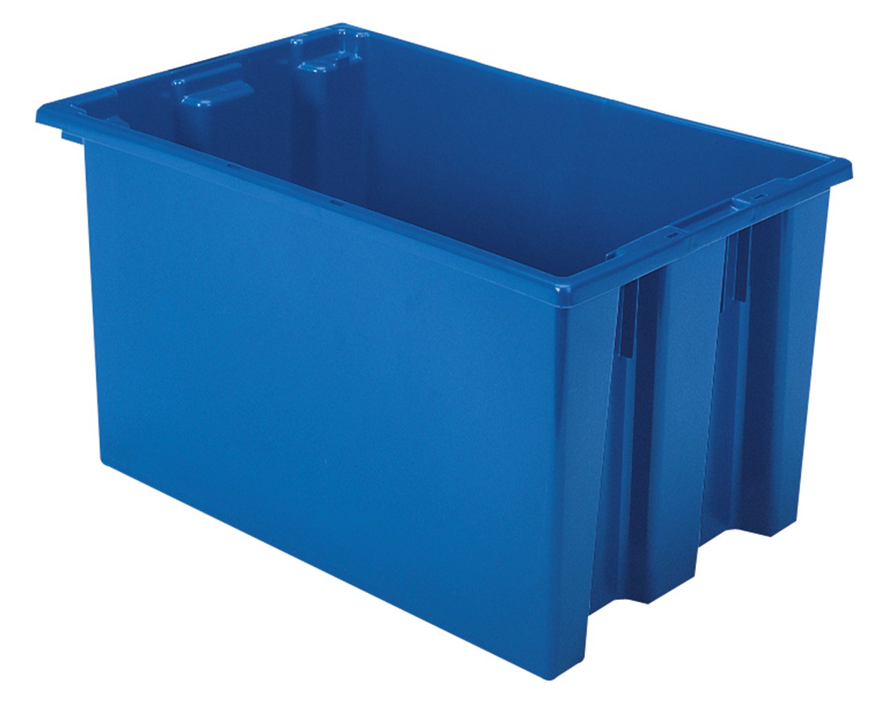 Akro-Mils 35240 Nest and Stack Plastic Storage and Distribution Tote, 23.5-Inch L by 15.5-Inch W by 12-Inch H, Blue, Case of 3