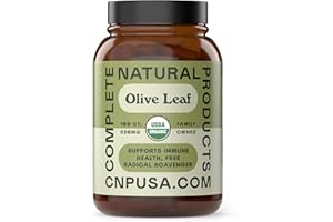 Complete Natural Products Organic Olive Leaf Capsules - 550mg, 100 Count, 1100mg per Serving