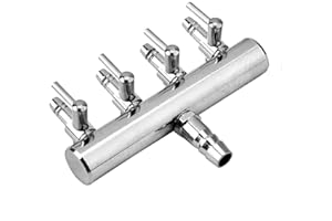 Tnfeeon Diverter VAE, Aquarium Air VAE, Aquarium Air Pump Check, Compatible with Most Sizes of Tubing 8 to 4mm 6-Hole Manifol