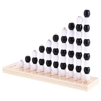 Gazechimp Montessori Material Zahlen Perlen Counting Holzperlen 0
