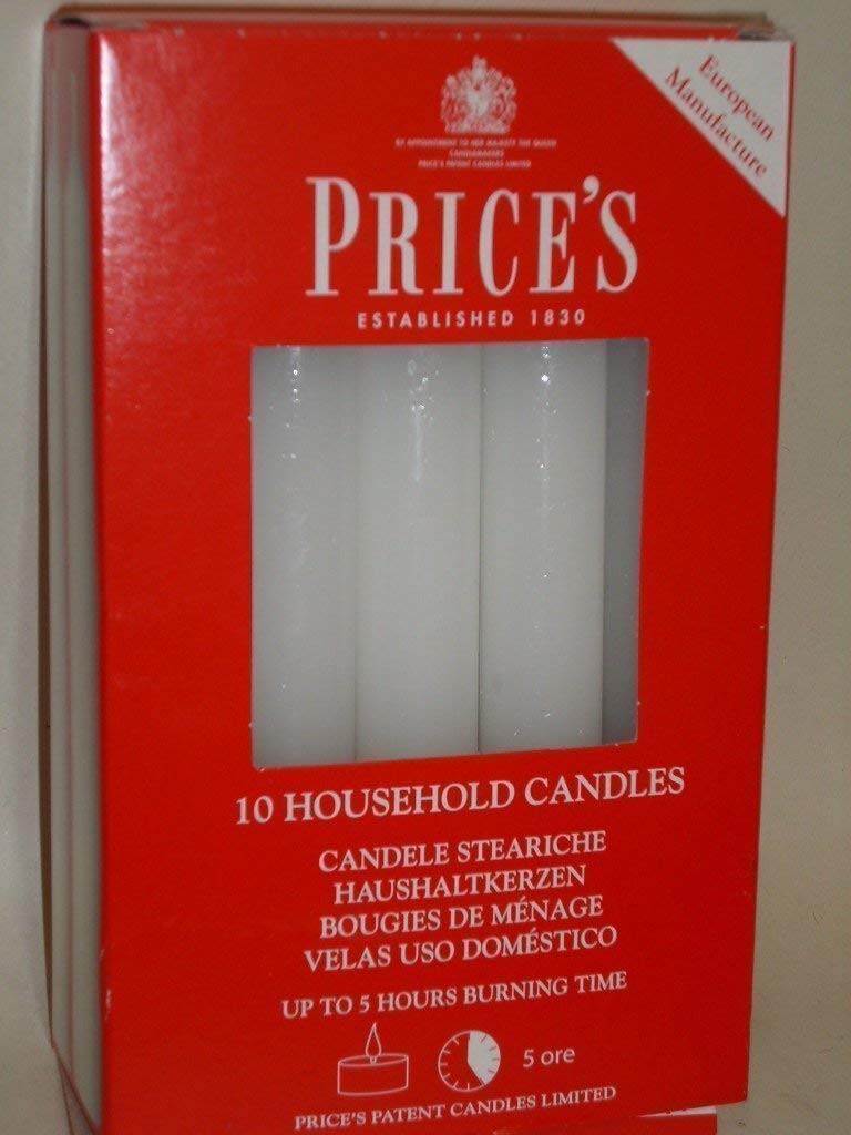 2 X Household Candles, Pack of 10, White