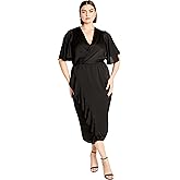 City Chic Women's Plus Size Soft Ruffle Dress