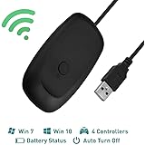 Wireless USB Gaming Receiver Adapter for Microsoft Xbox 360 Controllers, Desktop PC Laptop Gaming Adapter for Windows PC